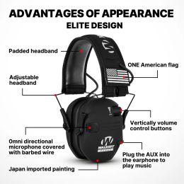 Accessories Tactical Headset Hearing Ear Protection 23dB Muffs Military Earmuffs Shooting Ear Protectors Hunting Noise Reduction Soundproof