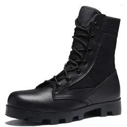 Fitness Shoes Ultralight Men Army Boots Hight Cut Military Leather Tactical Ankle Jungle Outdoor Plus