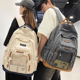 Backpack Fashion Casual Large Capacity Nylon Waterproof Travel Teen Middle School Students Schoolbag