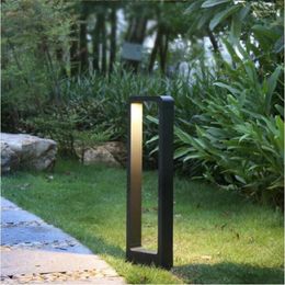 Dimmable 15W LED Garden Lawn Lamp Modern Aluminum Pillar Light Outdoor Courtyard Villa Landscape Bollards