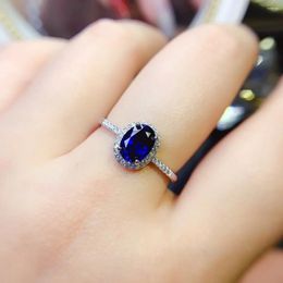 Cluster Rings Engagement Ring Designed For Women Sterling Silver 925 Ruby Sapphire Jewelry Gemstone Original Boutique