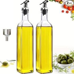 2pcs Oil dispenser Olive oil bottle Vinegar 17oz500ml glass olive kitchen water 240307