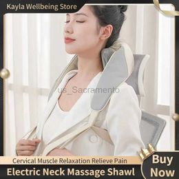 Massaging Neck Pillowws Electric Neck Massage Shawl U Shape Shiatsu Kneading Heating Relieve Cervical Back Pain Relaxation Fatigue Body Massage Device 240323