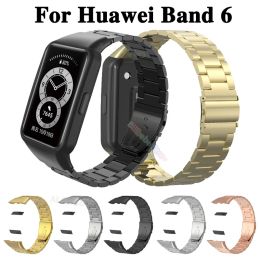 Accessories Watch Strap For huawei band 6 band6 Stainless steel strap Metal Watchband Bracelet For huawei band6 Smart Watch Strap Accessorie