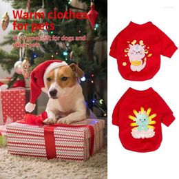 Dog Apparel Pet Sweatshirt Winter Kitten Clothing Cold Weather Coats For Cat Chinchilla Christmas Theme Party Family