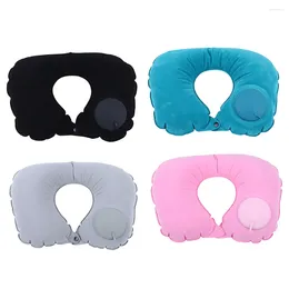 Pillow U-Shape Inflatable Car Travel Headrest Neck Portable Push-type Automatic Aeroplane