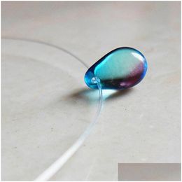 Pendant Necklaces Mermaids Tears Necklace Ocean Sea Invisible Transparent Fishing Line Short Chain Beach Pendants Drop Delivery Jewelr Dhhq3