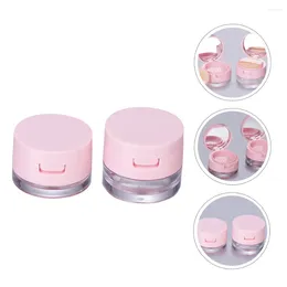 Storage Bottles 2 Sets Empty Loose Powder Case Reusable Makeup Boxes