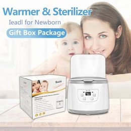 Electric Baby Double Bottle Warmer Sterilizer Defrost Formula Milk Heat Food LED Display Easy To Operate Heater 240322