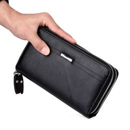 Wallet Cheap Mens Handbag Business Leisure Double Zipper Long Bag