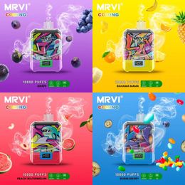 Puff 10K Disposable Vapes Mrvi Bar Pen E Cigarette With Smart Screen Display 650mAh Battery Device With Mesh Coil Free Shipping Eu Warehouse