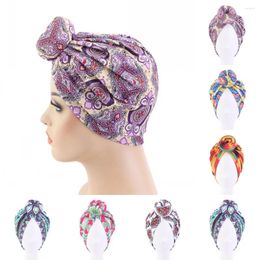 Ethnic Clothing 1PC Women Elegant Muslim Big Flower Turban Hat Cap Fashion African Style Headscarf Headwear Bandana Lady Hair Accessories