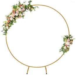 Party Decoration Metal Circle Stand Wedding Arch Round Balloon Flower Gold Background DIY Frame Birthday Baby Shower Decor