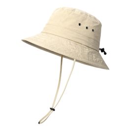 VOBOOM Men Cotton Washed Bucket Hat Packable Boonie Cap Sun Protection Visor Cap 240319