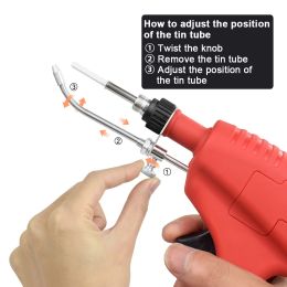 Zaagmachines 80w Soldering Gun Dc 12v Liion Rechargeable Cordless Soldering Iron Electric Vacuum Desoldering Pump Welding Gun Repair Tool