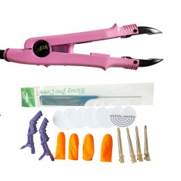 Connectors super quality beautifull pink color FLAT PLATE Fusion Hair Extension Keratin Bonding Tool Heat Iron hair connector