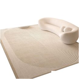 Carpets Crystal Veet Carpet Living Room Sofa Coffee Table Rug Cream Japanese Non-Slip Mat Bedroom Bed Blanket Drop Delivery Home Gar Dhkki
