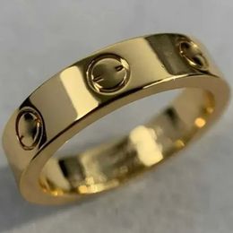 New Men Original Ring Engrave 4mm Diamond Love Ring Gold Silver Rose-gold 316L Stainless Steel Designer Ring Women Lover Wedding Jewellery Lady Party size 6 7 8 9 10
