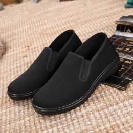 Shoes Spring Black Cotton Cloth Shoes Loafers Mens Footwear Casual Sneaker Dad Shoes Mens Slip On Shoes Work Light Male Kung Fu Shoes