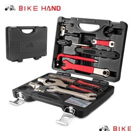 Bike Lights Bikehand Bicycle 18 In 1 Toolbox Professional Maintenance Service Tool Kit Mtb Road Mtifunction Repair Tools Yc728 Drop Dhkur