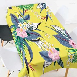 Table Cloth Yellow Floral Print Rectangular Tablecloth For Party Wedding Decoration Waterproof Dining Coffee Cover Anti-stain Manteles