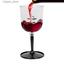 Wine Glasses Foldable wine glasses for travel portable and detachable plastic anti fall red L240323