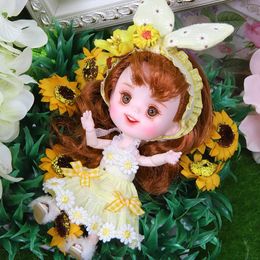 Dream Fairy 112 BJD DODO Doll 14cm mini doll 26 joint body Cute children gift toy Angel surprise ob11 240311