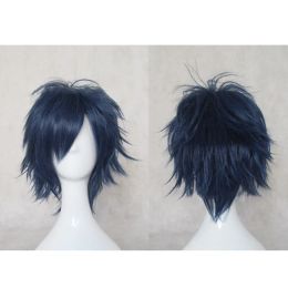 Wigs HAIRJOY Red Green Blue Brown Pink Orange Cosplay Wig Man Layered Short Straight Synthetic Hair Wigs