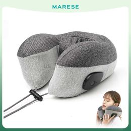 Massaging Neck Pillowws MARESE U2 Electric Neck Massager Shiatsu Massage U Shape Pillow with Heat Kneading Cervical Relax Rechargeable Travel Portable 240322