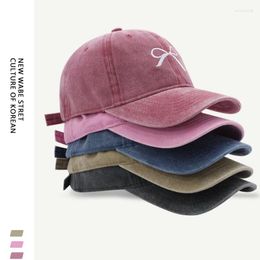 Ball Caps 2024 Y2k Bow Baseball For Women Men Unisex Spring Summer Sunscreen Casual Women's Hats Gorra Embroidered Cap