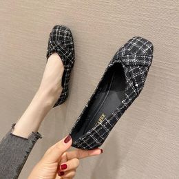 Casual Shoes Women Flats Large Size Black Flat For Female Daily Use Square Head Comfortable Soft Sole Summer Loafers