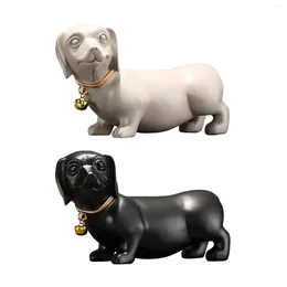 Decorative Figurines Dachshund Dog Figurine Statue Creative Art Animal Sculpture For Living Room Desktop Home Decoration