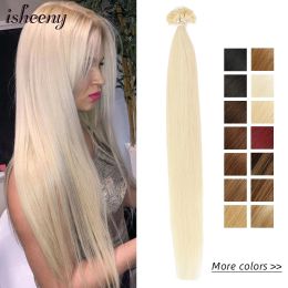 Extensions Isheeny Natural Keratin Capsules Human Fusion Hair 12"24" Nail U Tip Straight Machine Remy PreBond Hair Extensions 50pcs/pack