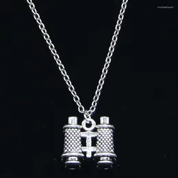 Chains 20pcs Fashion Necklace 14x15x3mm Double Sided Telescope Pendants Short Long Women Men Colar Gift Jewellery Choker