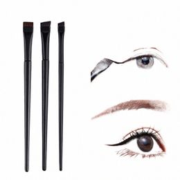 3pcs Eye Makeup Brushes Flat Eyebrow Eyeliner Brush Profial Angled Eyes Brow Pincel Maquiagem Make Up Cosmetic Tool a0qJ#