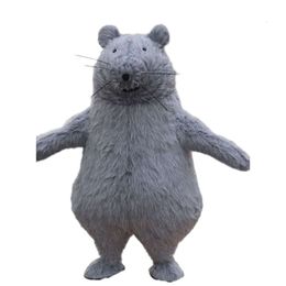 Mascot Costumes Adult Iatable Rat Costume Full Body Furry Blow Up Mice Mascot Suit Walking Mouse Outfit Carnival Fancy Dress