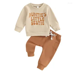 Clothing Sets Daddys Girls Mamas Girl Baby Clothes Crewneck Sweatshirt Pants Infant Fall Winter Outfits Toddler Sweatsuits