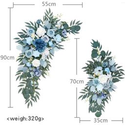 Decorative Flowers 2x Handmade Artificial Flower Swag Floral Arrangement Garland Wedding Arch