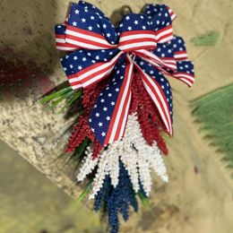 Decorative Flowers Wreath Decorations Independence Day Patriotic Flower Christmas Riff For Door