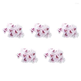 Decorative Flowers Lot Of 100Pcs 9Cm Butterfly Orchid Flower Artificial Head Decor For Wedding Barrette Accessory