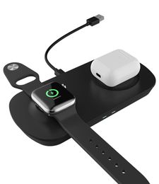 QI wireless desktop charger 2 in 1 for iphone 11 series strong magnet Charging station works with apple watch 3 4 5 6SE3483392