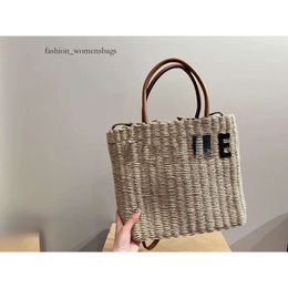 Fashion designer Bag Womens Lafite Straw tote bag Portable Large Capacity Handwoven Vacation Bag Leather Handle Shoulder Strap bags High-end