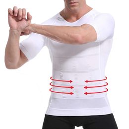 Mens Slimming Shaper Posture Vest Male Tummy Abdomen Corrector Compression Body Modelling Fat Chest Tummy Shirt Corset 240306