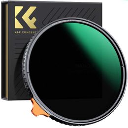 Filters K F Concept Camera Lens 2-in-1 Filter Black Mist 1/4+ND2-400 Variable ND Filter Nano-X 49mm 52mm 55mm 58mm 62mm 67mm 77mm 82mmL2403