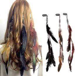 女性の羽毛ヘッドバンドのノベルティヘッドドレス部族の髪