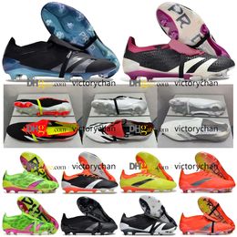 Gift Bag Mens Football Boots Accuracyes.1 FG Cleats Accuracyes Tonguees High Ankle Leather Elitees LACELESS Soccer Shoes Athletic Outdoor Trainers Botas De Futbol