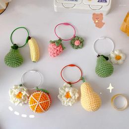 Party Favor Fruit Knitted Keychain Cute Female Pendant Small Gift