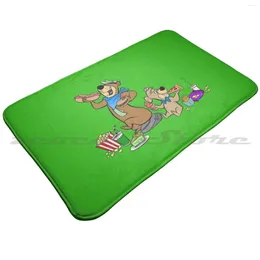 Carpets Yogi & Boo-Boo Pic-A-Nic Feast Carpet Rug Non-Slip Water Absorb Door Mat Boo Pic A Nic Picnic Cartoon Comic Book