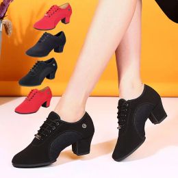 Boots Women Latin Dance Shoes Jazz Ballroom Salsa Dancing Shoes Woman High Heels Children Training Modern Tango Dance Sneakers Female