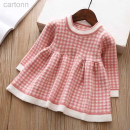 Girl's Dresses Childrens Winter Dress Girls Underwear Childrens Autumn Knitted Thick Dress Youth High Quality Christmas Clothing 24323